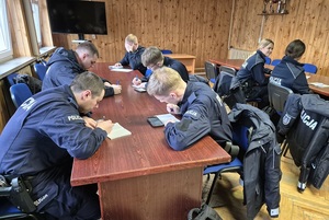 kursanci z APOLu podczas służb na terenie powiatu działdowskiego