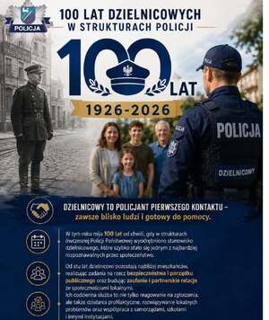 Plakat 100 lat stanowiska dzielnicowego